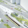アストラムライン新白島駅の完成イメージ。山陽本線との交差部に設置し、乗換えできるようにする。