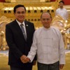 プラユット首相（左）とテイン・セイン大統領