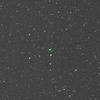 口径6.4cm望遠鏡で観測した小惑星ベスタ。中央の緑丸がベスタ