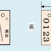 陸羽西線の開業100周年を記念して11月24日から発売される入場券のイメージ。B型硬券の14駅セットとなる。