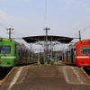 会場となる岳南江尾駅。