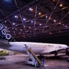 20日に羽田空港の日本航空第2格納庫でセ公開されたエアバスA350XWB