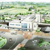 リニューアル後の大更駅のイメージ。駅舎は橋上式になる模様。