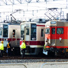 左から10000系、6050系、8000系（2014東武ファンフェスタ）