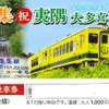 集集線との姉妹鉄道提携を記念して発売するフリー切符。集集線（左）といすみ鉄道（右）の車両がデザインされる。
