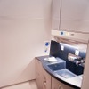 【A350 XWB／デモフライト】　トイレは既存機と大差ない。