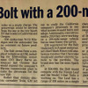“BOLT”のデビューを伝える「サンデーフリープレス紙」の記事