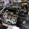 埼玉自動車大学校が展示したホンダ「フィットHV」のカットモデル