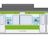 山手線でもJALカードSuica発行10周年の記念ロゴでデザインした「Suicaのペンギン電車」を運行する。
