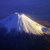 JAL機から見えた富士山