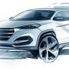 新型 ヒュンダイ ツーソン の予告スケッチ