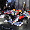 ホンダF1参戦記者会見が行なわれた青山本社に8台のF1マシンが集結