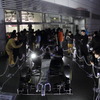 ホンダF1参戦記者会見が行なわれた青山本社に8台のF1マシンが集結