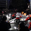 ホンダF1参戦記者会見が行なわれた青山本社に8台のF1マシンが集結