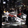 ホンダF1参戦記者会見が行なわれた青山本社に8台のF1マシンが集結