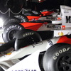 ホンダF1参戦記者会見が行なわれた青山本社に8台のF1マシンが集結