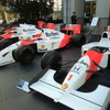 ホンダ本社前に展示された歴代の「マクラーレン・ホンダ」（1988～92年車）。