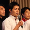 ホンダ国内モータースポーツ体制発表会で挨拶する山本尚貴