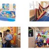 今回のリニューアルでは、「海のあそびば」（左上）や「ゆらゆらハンモック」（右上）、「駄菓子屋さん」（左下）などを設置する。