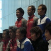 松田（後列左端）は今季、SUPER GTではGT500連覇に挑む（右横は相棒のクインタレッリ）。
