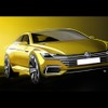 VW スポーツクーペ・コンセプトGTE の予告スケッチ