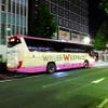東京と関西を結ぶウィラーの夜行高速バス。京都駅前を発ち、終点まであとわずか