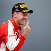念願のフェラーリでの勝利に喜ぶベッテル