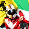 念願のフェラーリでの勝利に喜ぶベッテル