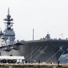 岸壁に隣接するヴェルニー公園から眺めたいずも。