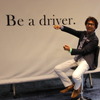 Be a driver. 体験コーナーで記念撮影