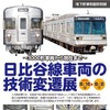 日比谷線車両の特別展の案内。6月16日から8月2日まで地下鉄博物館で開催される。