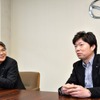 ロードスター開発主査の、山本修弘氏（左）と中山雅チーフデザイナー（右）