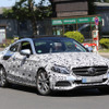 メルセデスベンツ Cクラスクーペ テスト車両 スクープ写真
