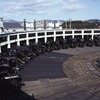 扇形車庫から「頭出し」して並ぶ蒸気機関車。8月13日から閉館前最後の頭出しが行われる。