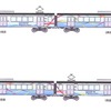 7月28日から妙高はねうまラインで運行される「ラッピングトレイン」。地元高校生がデザインした。