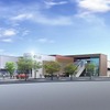 西口側から見た石岡新駅舎のイメージ。9月5日から一部の使用を開始する。