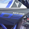 鈴鹿8耐のヤマハブースに展示されているMT-03。