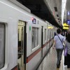 東京都交通局と京急は都営地下鉄～羽田空港間の往復割引切符を発売する。写真は京急の羽田空港国内線ターミナル駅に到着した、都営浅草線からの直通列車。