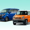 軽自動車の販売を牽引するダイハツ ムーヴ（左）と スズキ ハスラー（右）