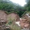 石北本線下白滝～丸瀬布間の路盤流出部分。再開には相当の期間がかかる見込み。