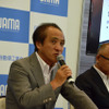 8月19日、二輪4社合同記者会見にて二輪車特別委員会委員長・柳 弘之ヤマハ発動機代表取締役社長。