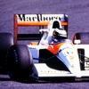 1991年、マクラーレン・ホンダ MP4/6でF1日本グランプリを走るゲルハルト・ベルガー