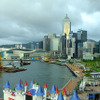 香港の観覧車（The Hong Kong Observation wheel）から金鐘（アドミラルティ）エリアを眺める