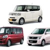 軽自動車販売トップ3のホンダ N-BOX、ダイハツ タント、スズキ ワゴンR