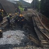 東武鉄道の日光線と鬼怒川線は9月18日中に全区間再開する見通しとなった。写真は日光線新鹿沼～北鹿沼間の復旧作業。