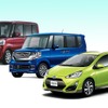 新車販売総合ランキングトップ3の、アクア、N-BOX、タント