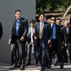 安倍首相とテスラモーターズのイーロン・マスクCEO（今年4月）