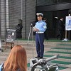 胸部プロテクター着用推進出動式（21日・警視庁）