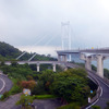 しまなみ海道の来島海峡大橋をレンタサイクルで走る