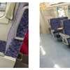 テーブルが取り付けられたキハ110系100番台の車内。10月3日から運行される。